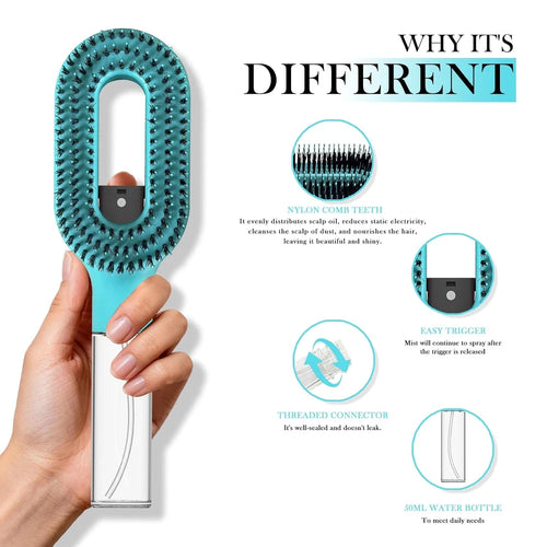Misting Detangling Brush Green